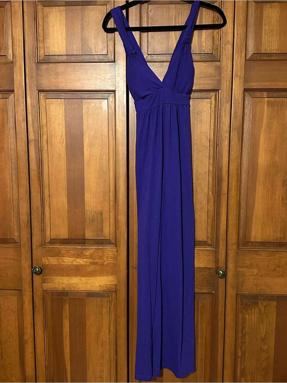 Royal purple V-Neck Sleeveless Maxi Dress - medium